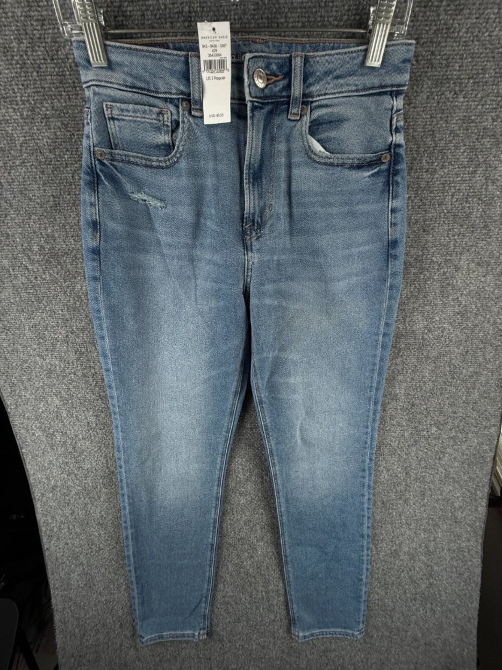 NWT American Eagle Stretch Jeans Women Size 2 Regular Soft Cotton Blend Mom Jean